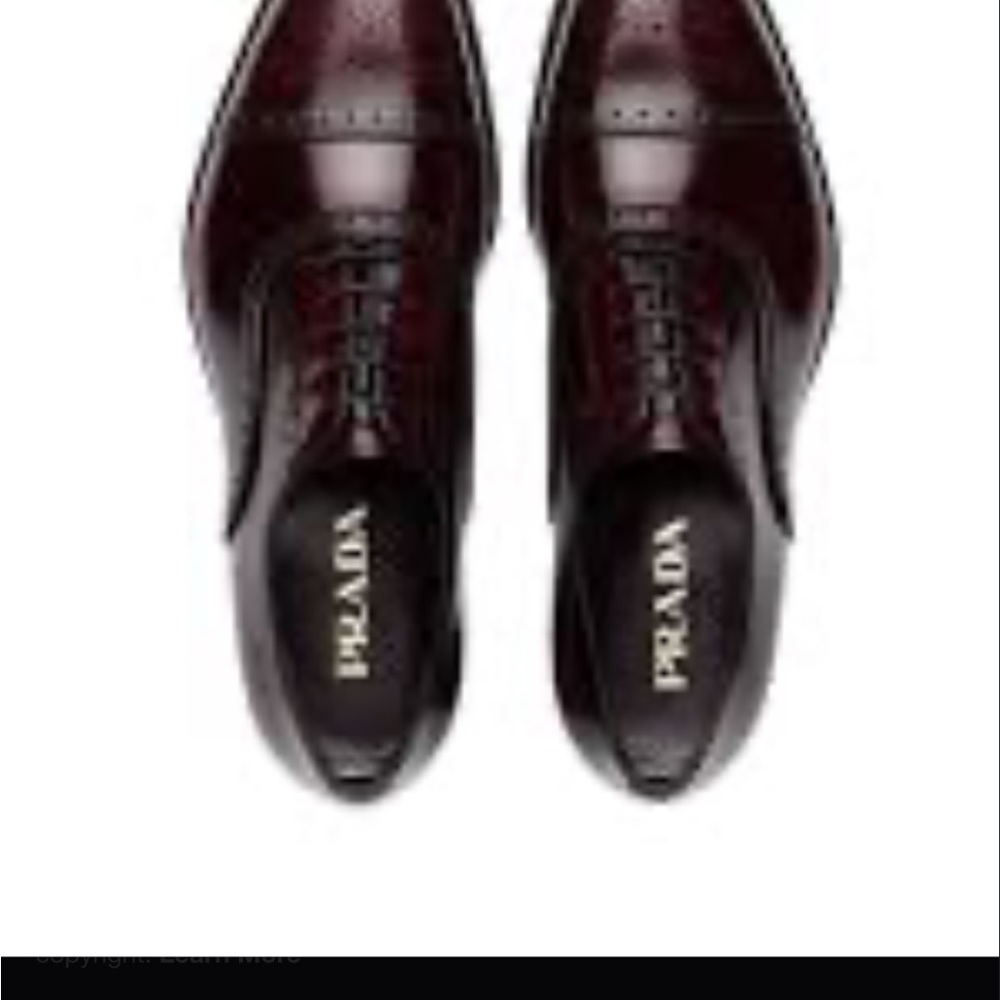 Prada Burgundy Leather Dress Shoes